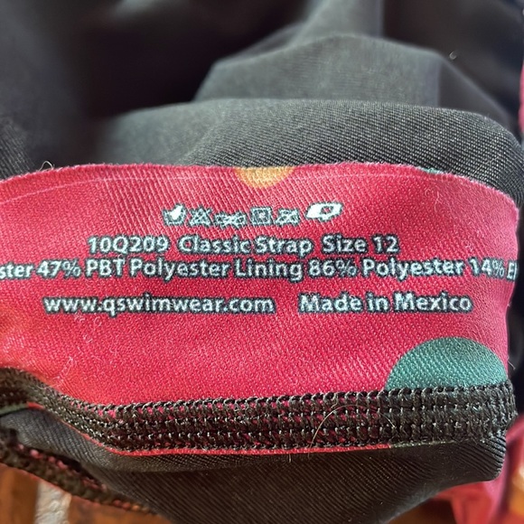 Q swimsuit holiday print girls size 12 - Picture 3 of 3